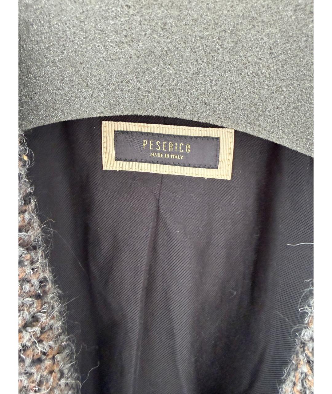 PESERICO Серое шерстяное пальто, фото 4