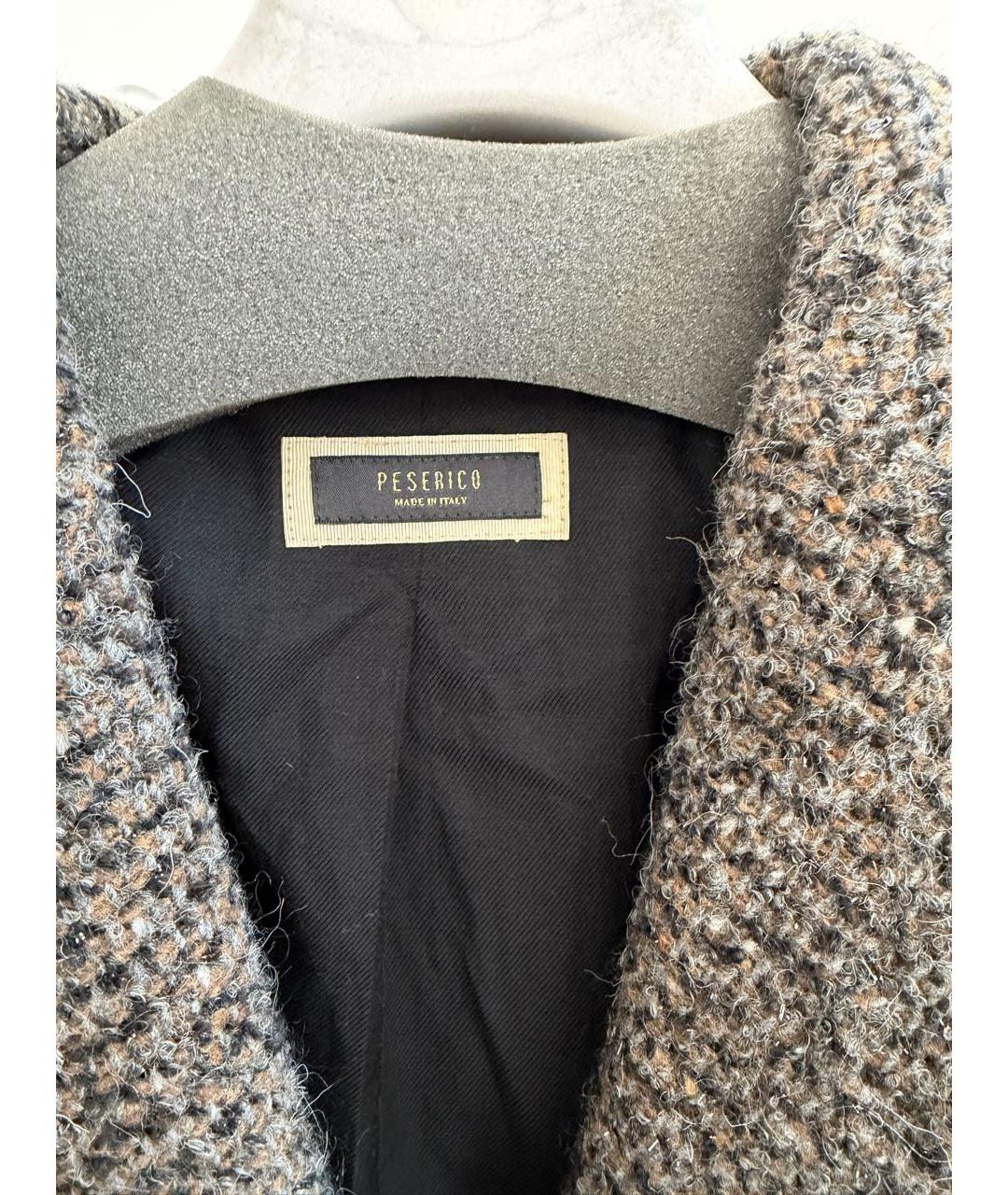 PESERICO Серое шерстяное пальто, фото 3