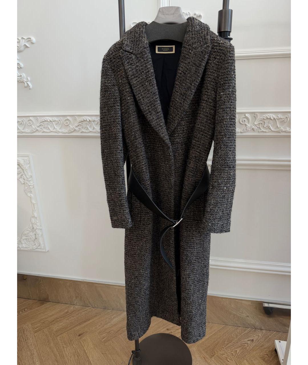 PESERICO Серое шерстяное пальто, фото 2