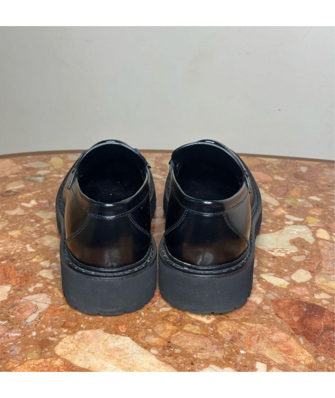 VALENTINO Черные кожаные лоферы, фото 4