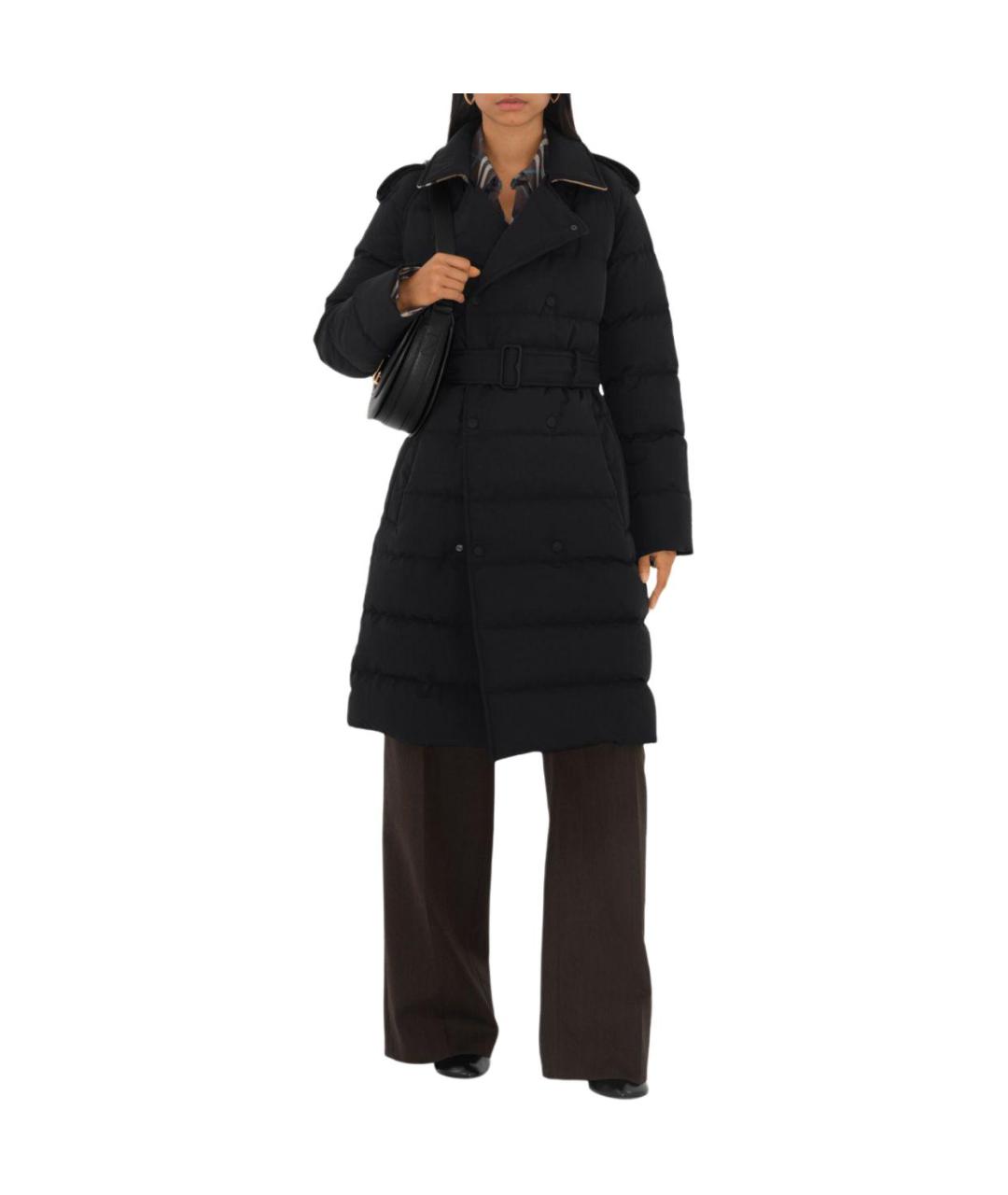 BURBERRY Черный пуховик, фото 2