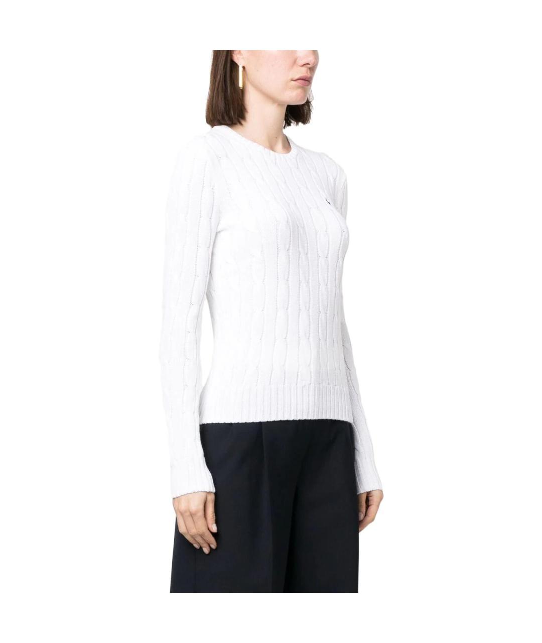 POLO RALPH LAUREN Белый хлопковый джемпер / свитер, фото 4