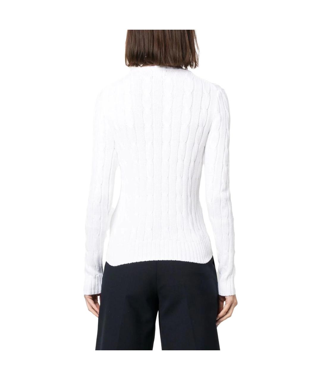 POLO RALPH LAUREN Белый хлопковый джемпер / свитер, фото 3