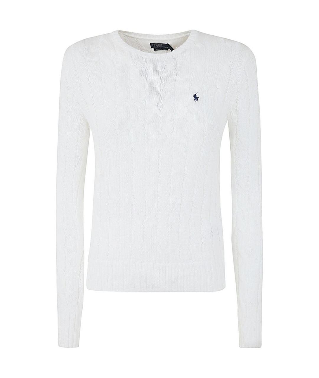 POLO RALPH LAUREN Белый хлопковый джемпер / свитер, фото 1