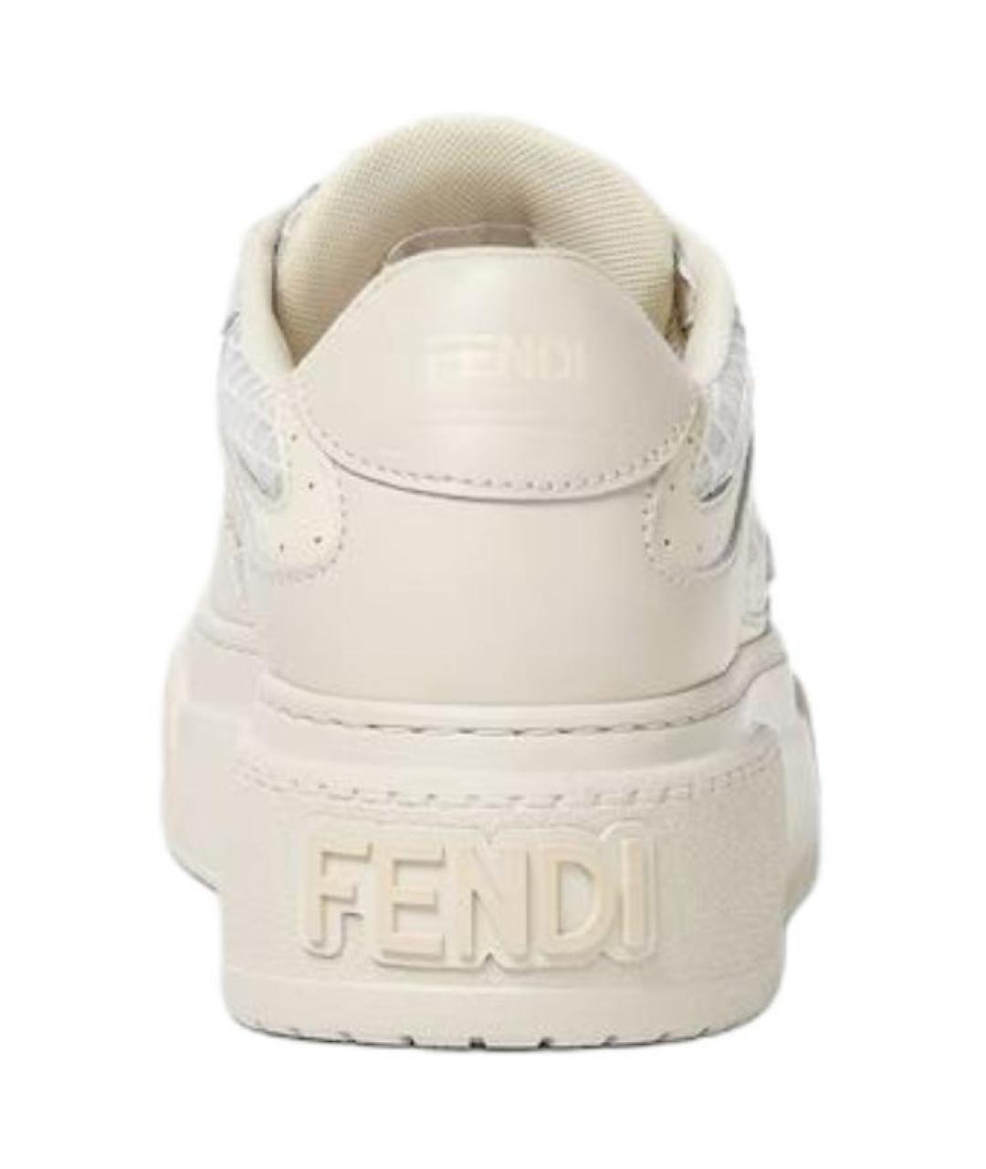 FENDI Бежевые кроссовки, фото 5