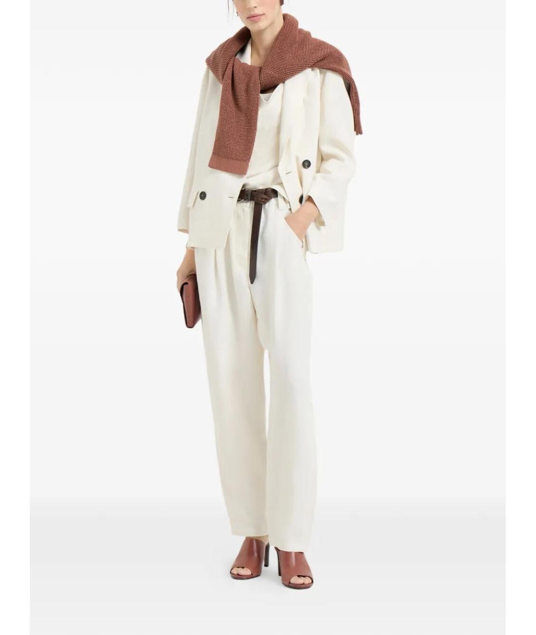 BRUNELLO CUCINELLI Белый вискозный жакет/пиджак, фото 2