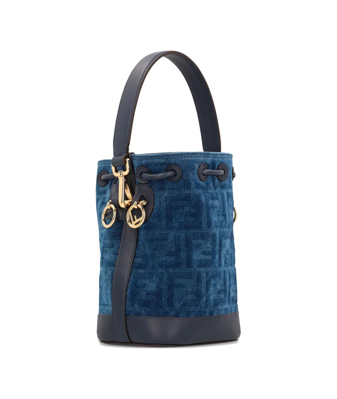 FENDI Синяя тканевая сумка через плечо, фото 2