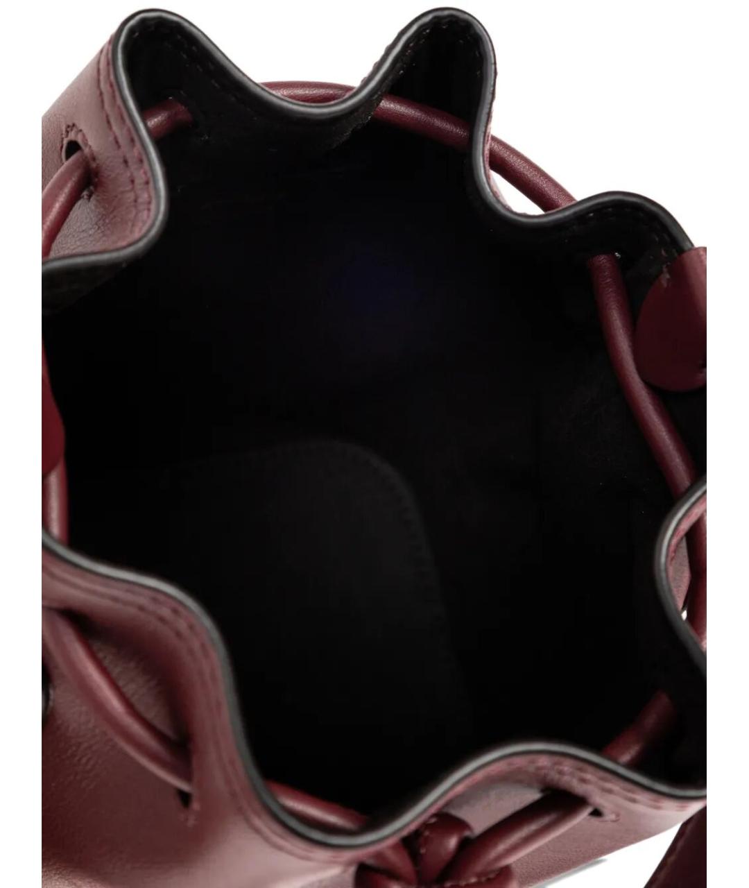 FENDI Бордовая кожаная сумка через плечо, фото 5