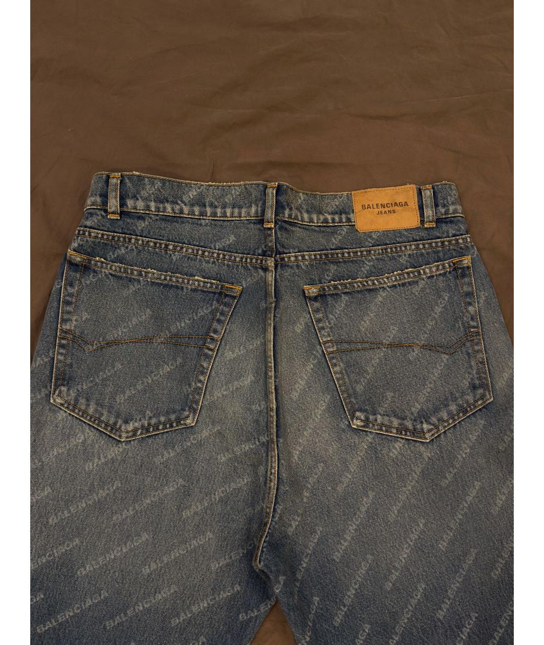 BALENCIAGA Голубые хлопковые джинсы, фото 3