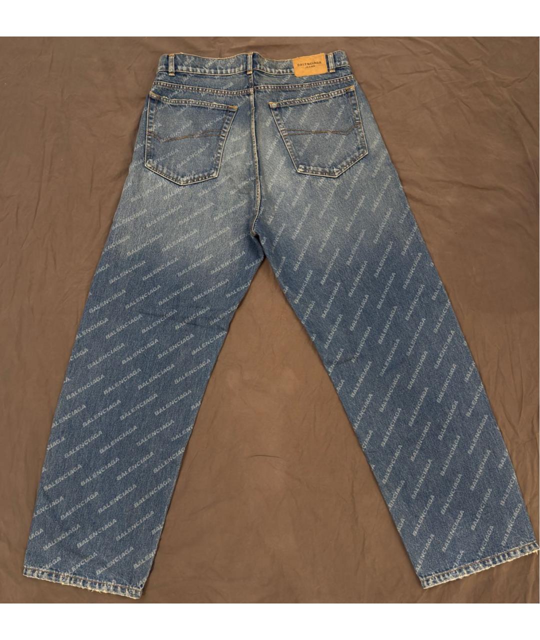 BALENCIAGA Голубые хлопковые джинсы, фото 2