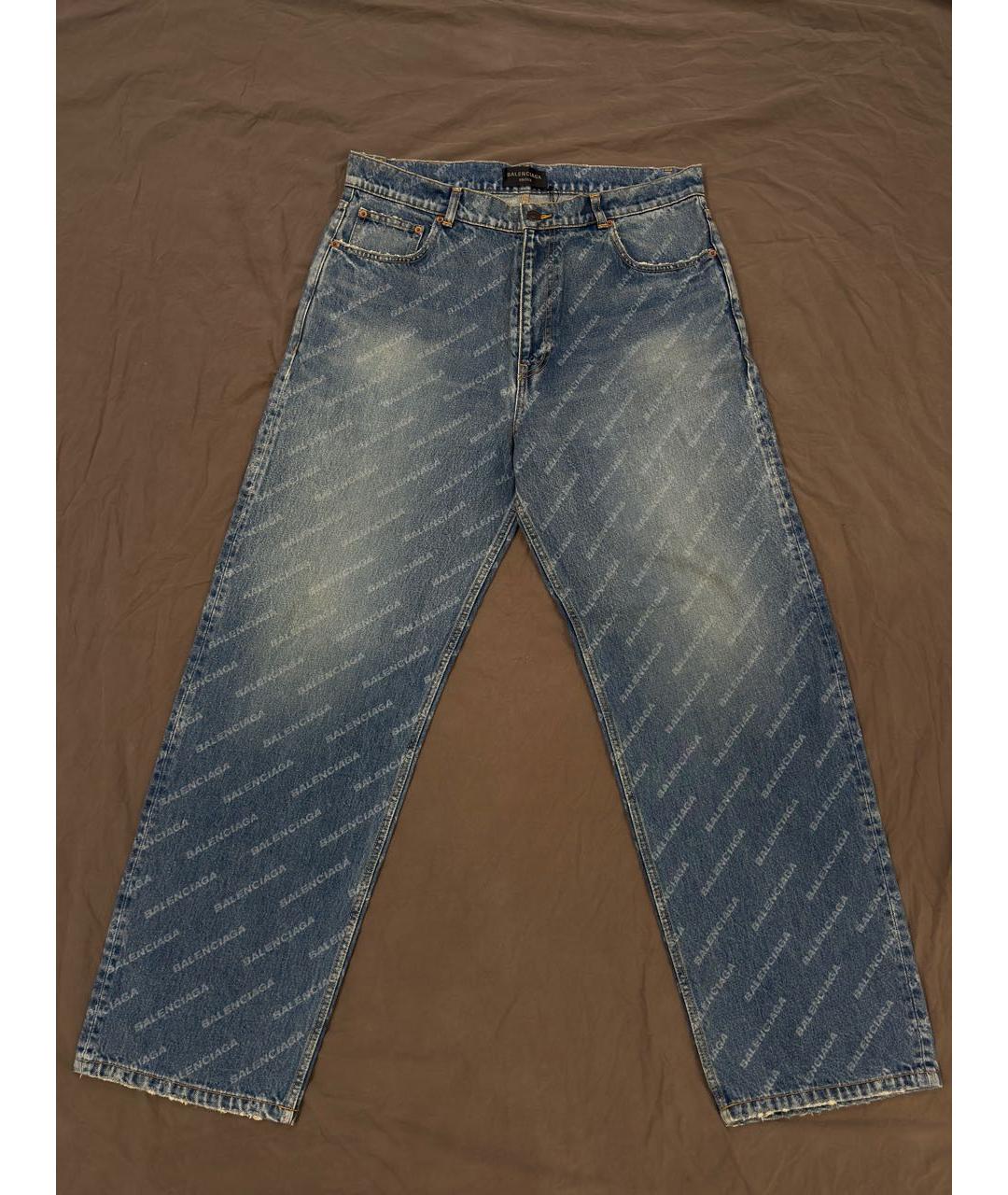 BALENCIAGA Голубые хлопковые джинсы, фото 5