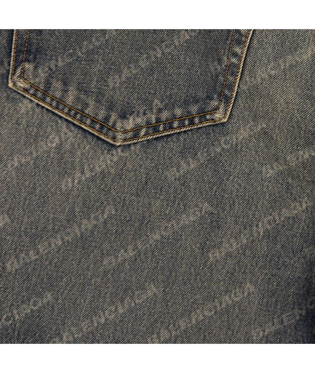 BALENCIAGA Голубые хлопковые джинсы, фото 4