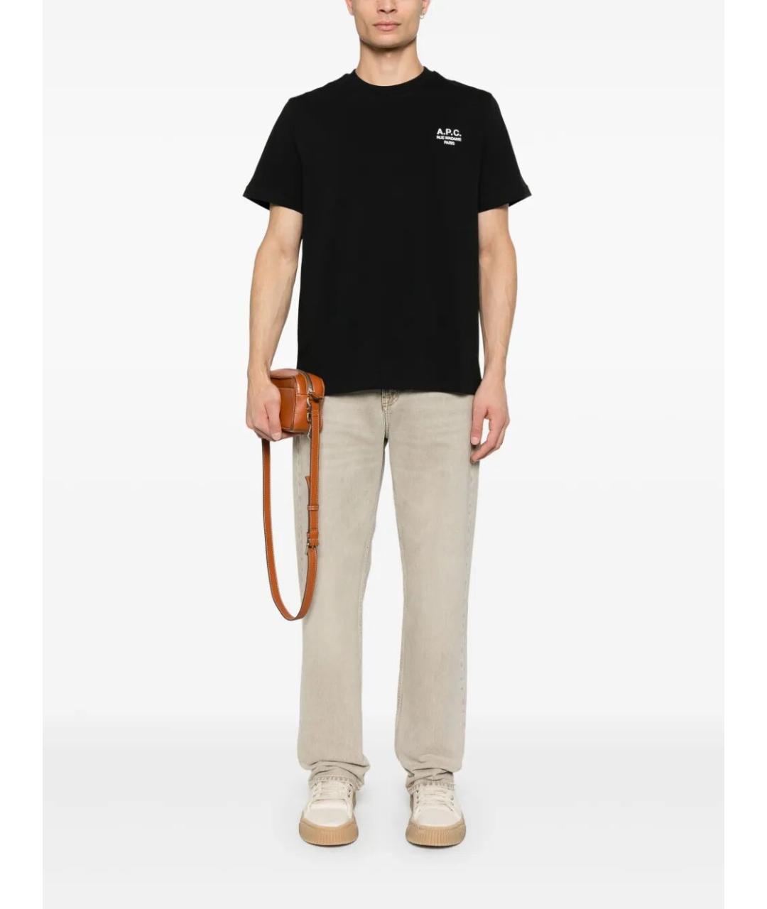 A.P.C. Черная хлопковая футболка, фото 2