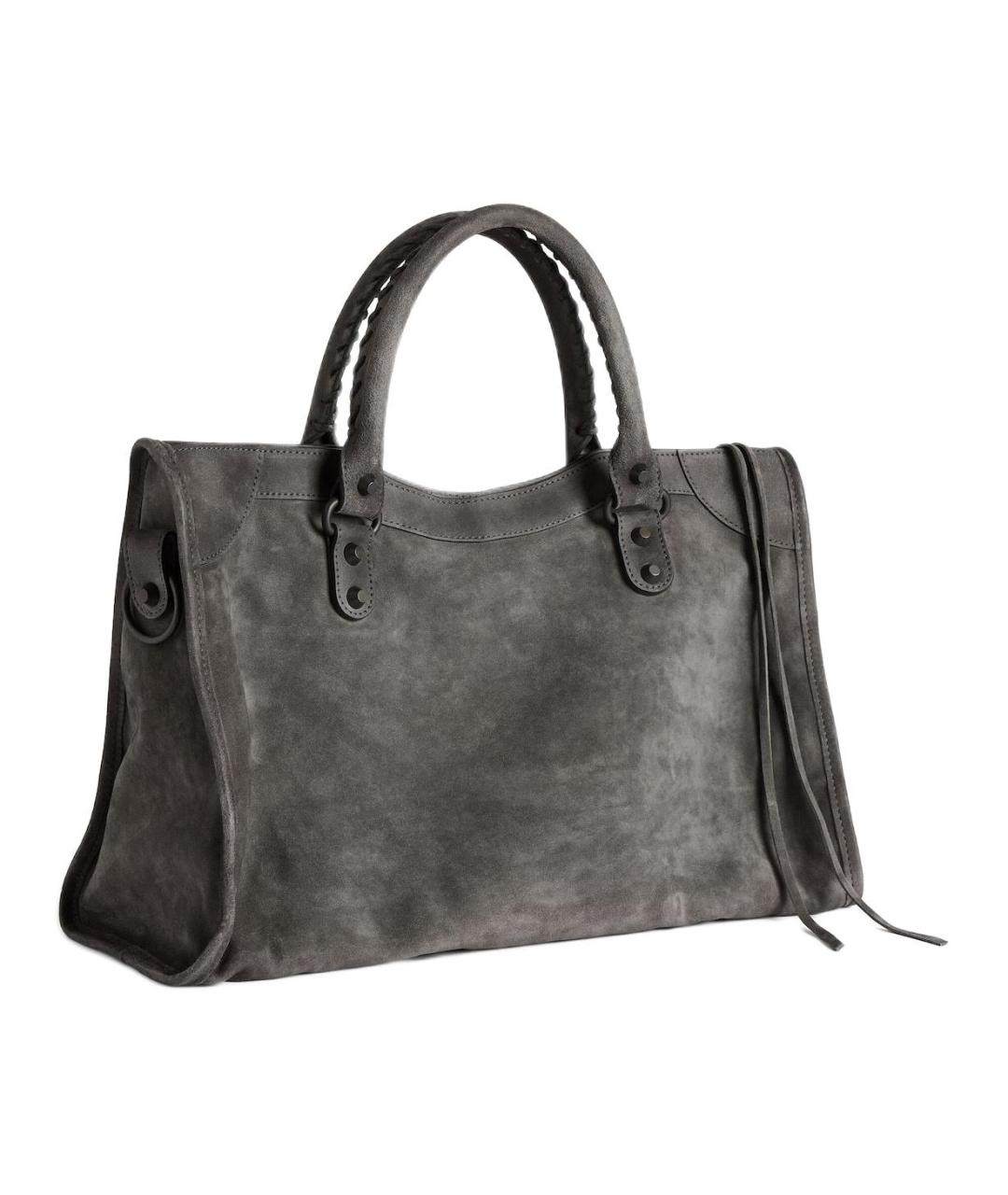 BALENCIAGA Черная кожаная сумка через плечо, фото 4