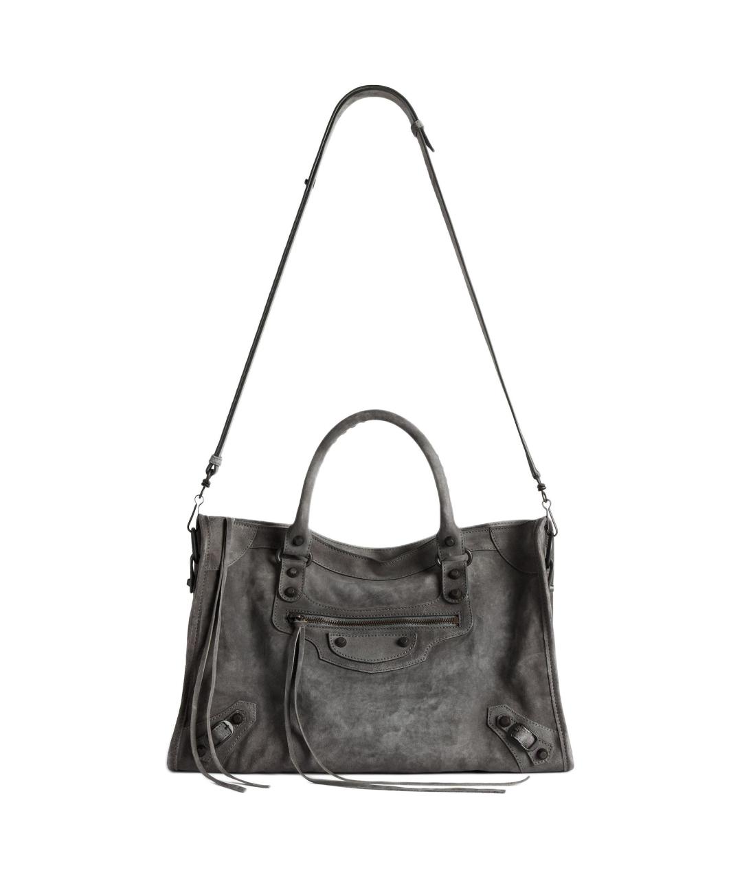 BALENCIAGA Черная кожаная сумка через плечо, фото 2