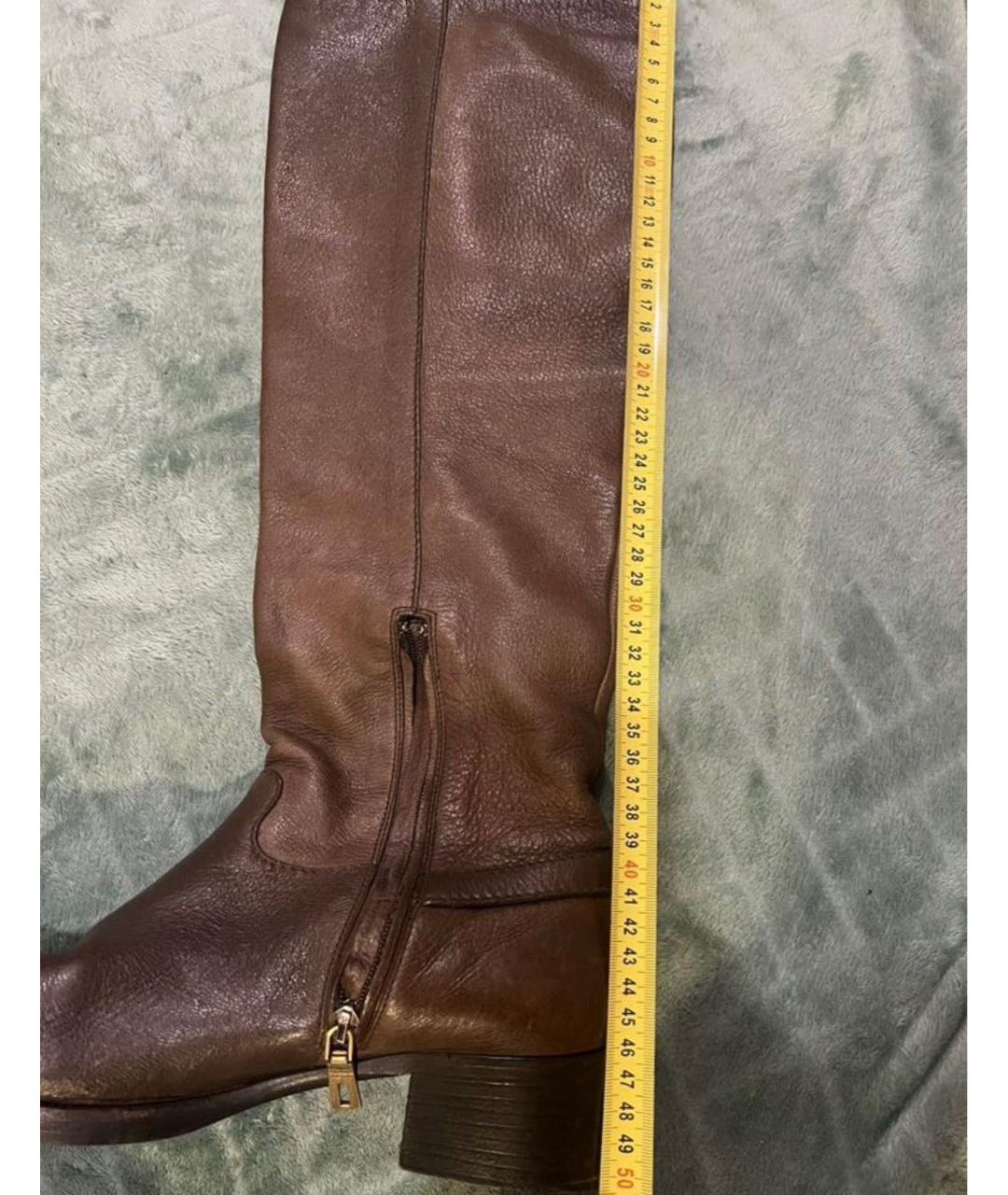 PRADA Коричневые кожаные сапоги, фото 8