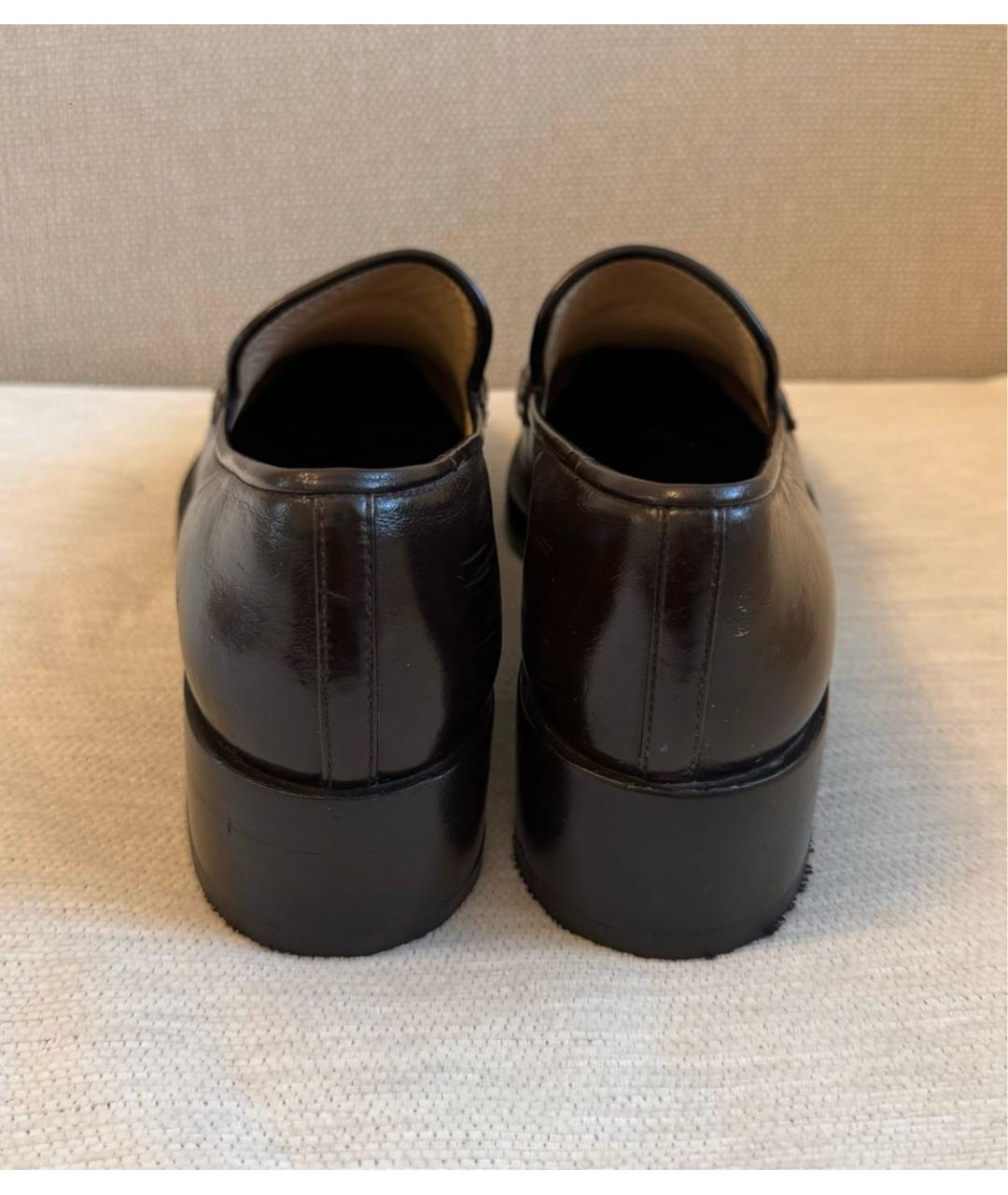 CHANEL Коричневые кожаные лоферы, фото 5