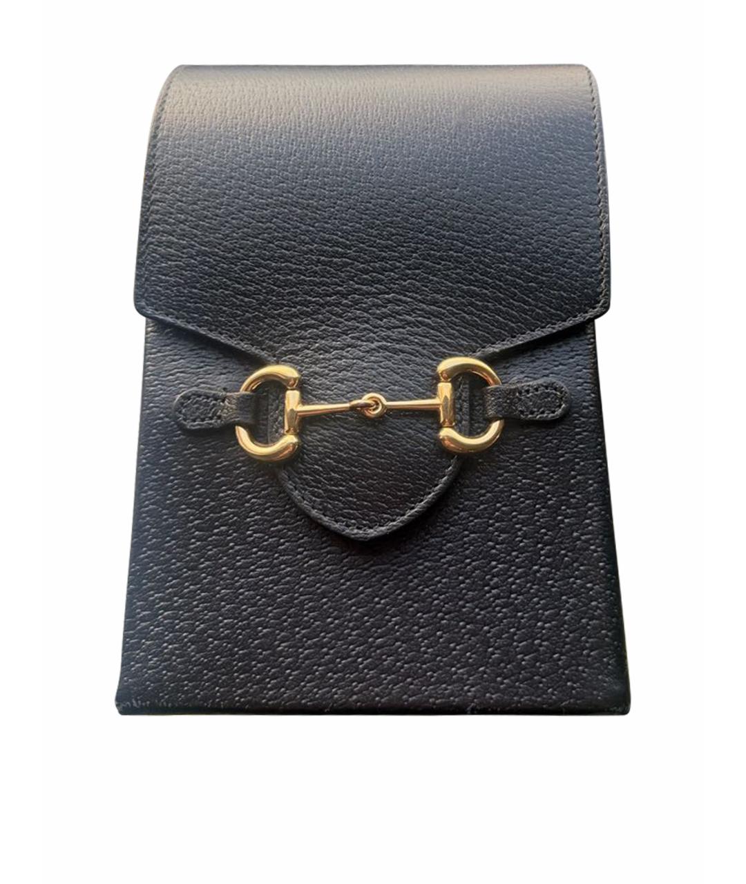 GUCCI Черная кожаная сумка на плечо, фото 1