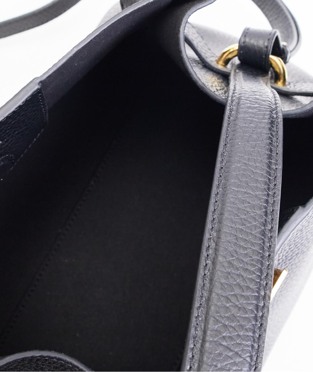 YUZEFI Черная кожаная сумка тоут, фото 5