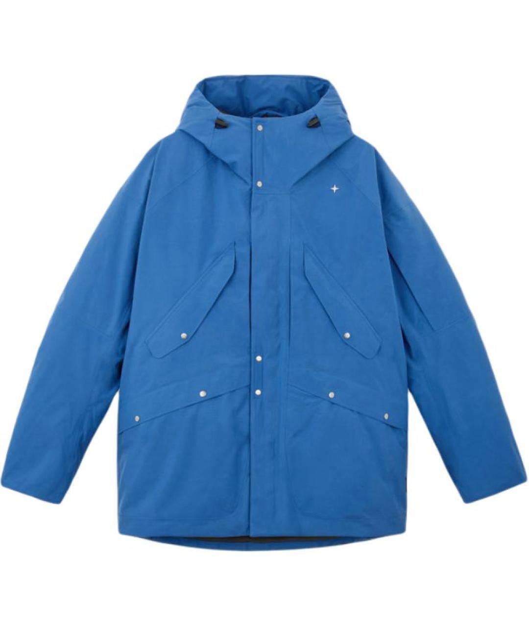 STONE ISLAND Голубой полиамидовый пуховик, фото 1