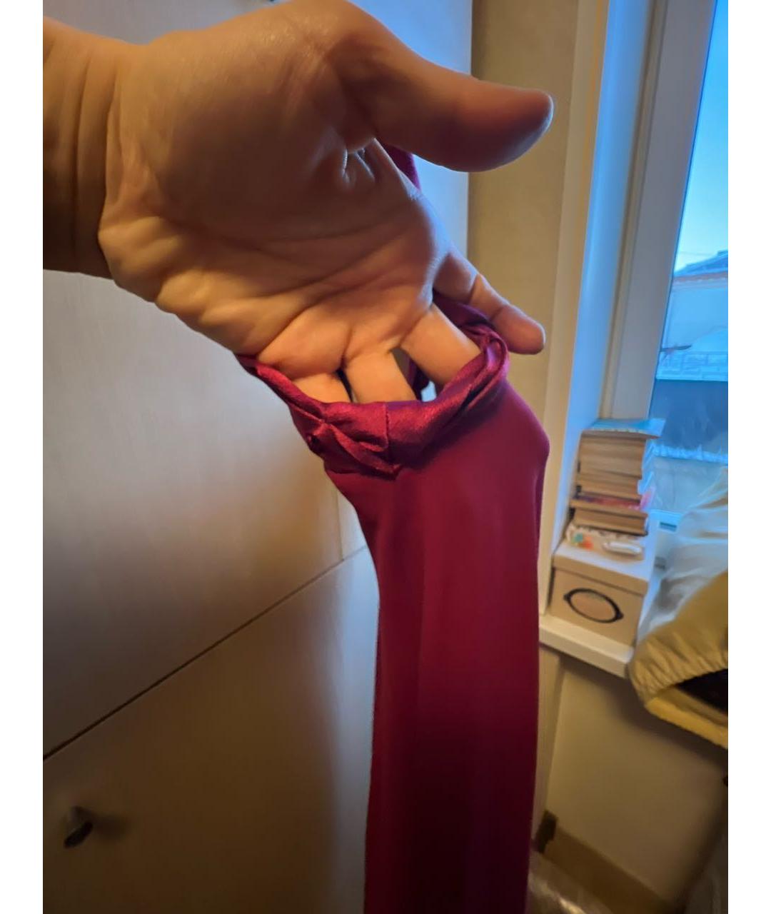 PHILOSOPHY Фуксия ацетатное коктейльное платье, фото 7