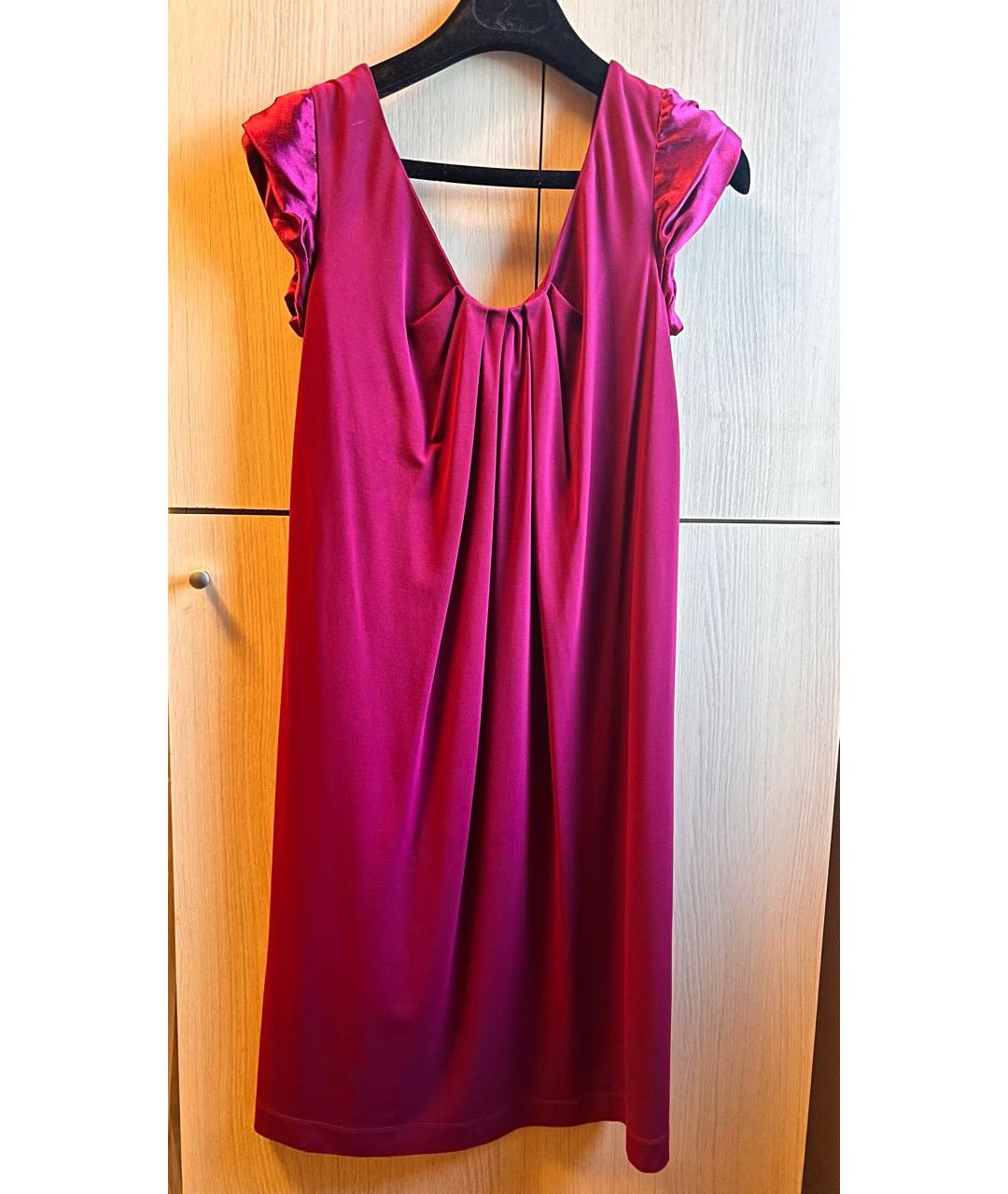 PHILOSOPHY Фуксия ацетатное коктейльное платье, фото 9