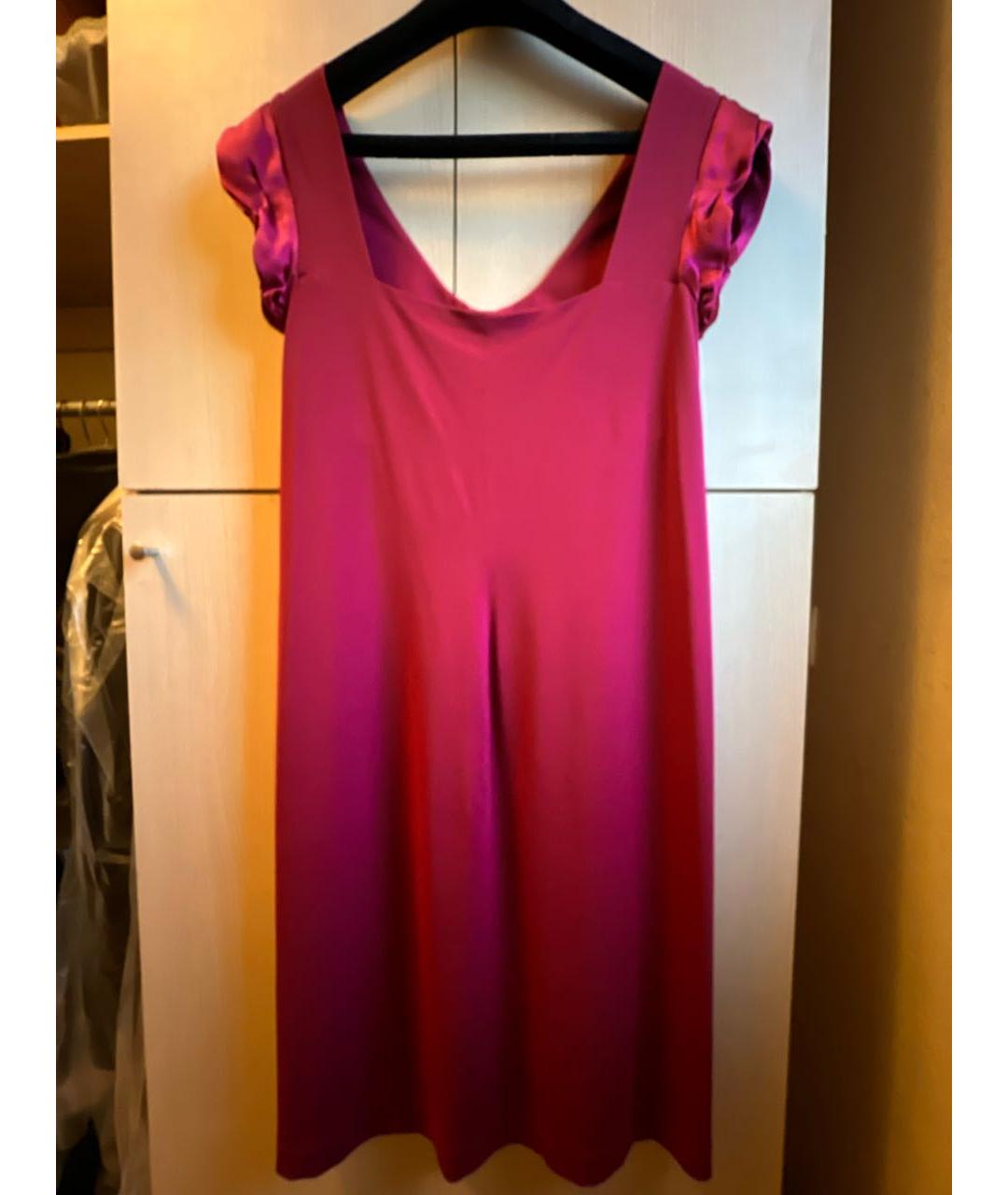 PHILOSOPHY Фуксия ацетатное коктейльное платье, фото 2
