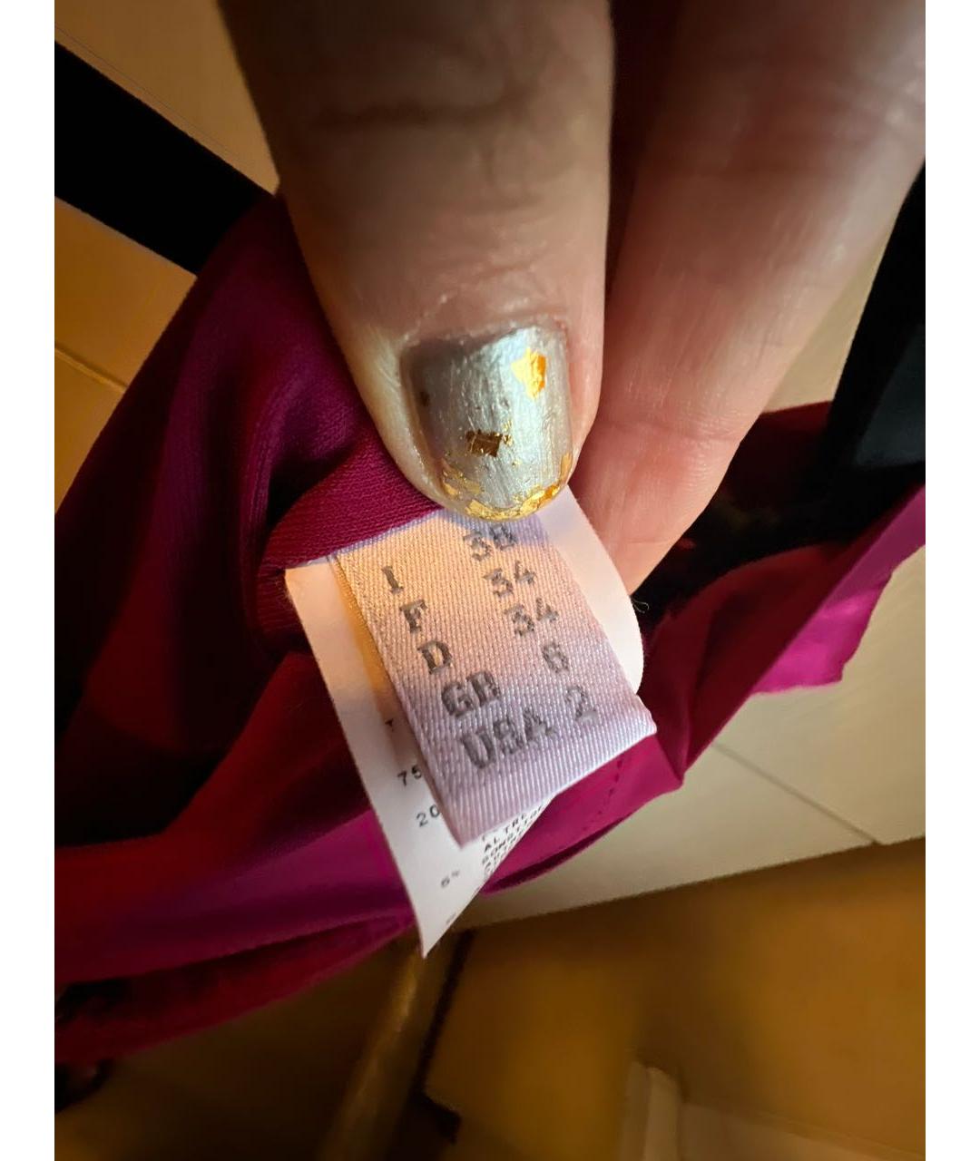 PHILOSOPHY Фуксия ацетатное коктейльное платье, фото 8