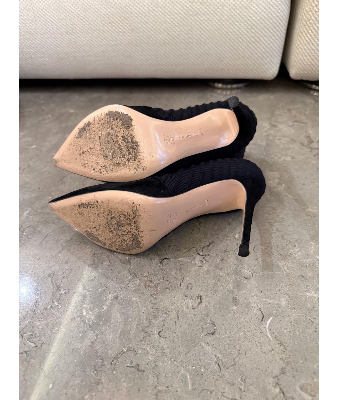 GIANVITO ROSSI Черные текстильные ботильоны, фото 6