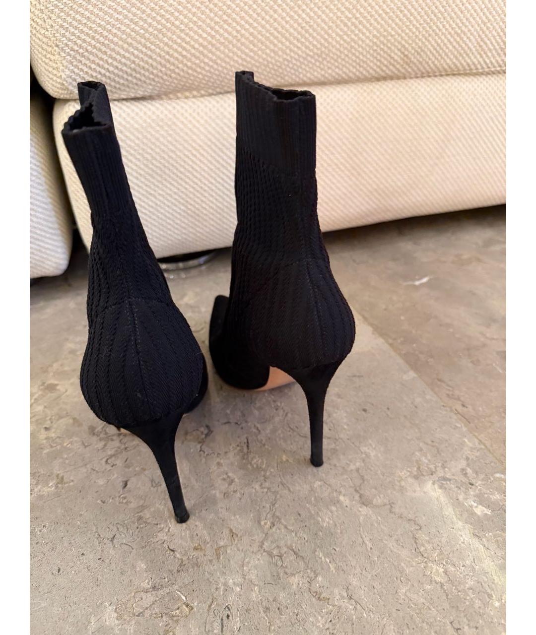 GIANVITO ROSSI Черные текстильные ботильоны, фото 5