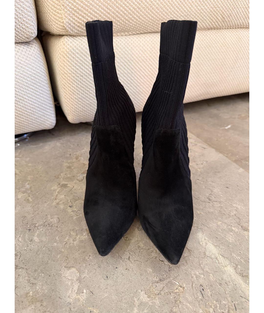 GIANVITO ROSSI Черные текстильные ботильоны, фото 3