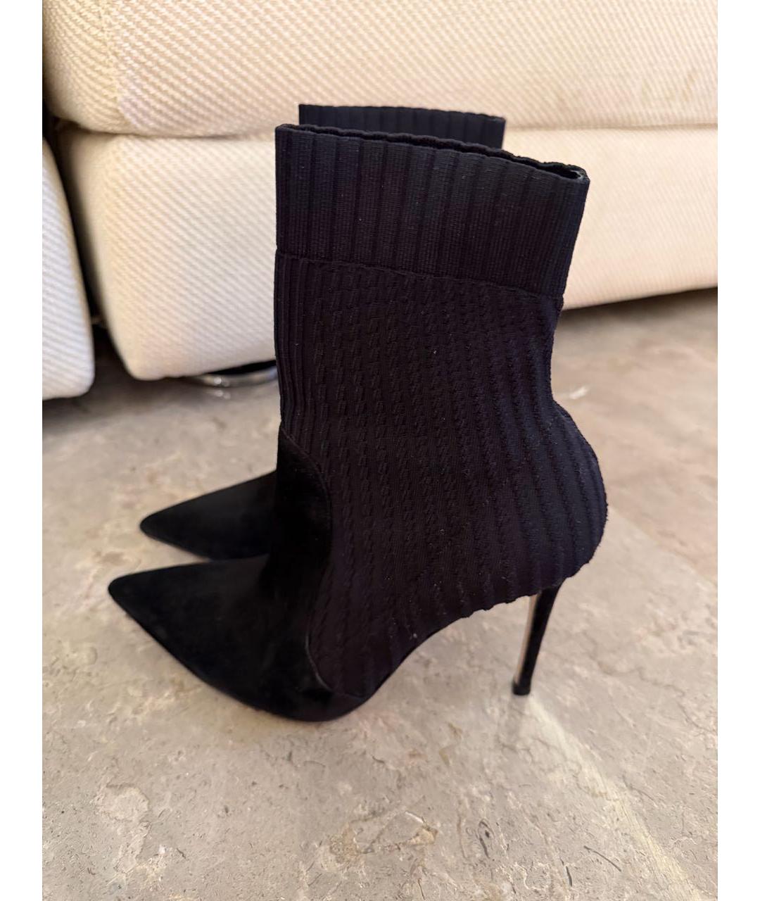 GIANVITO ROSSI Черные текстильные ботильоны, фото 4