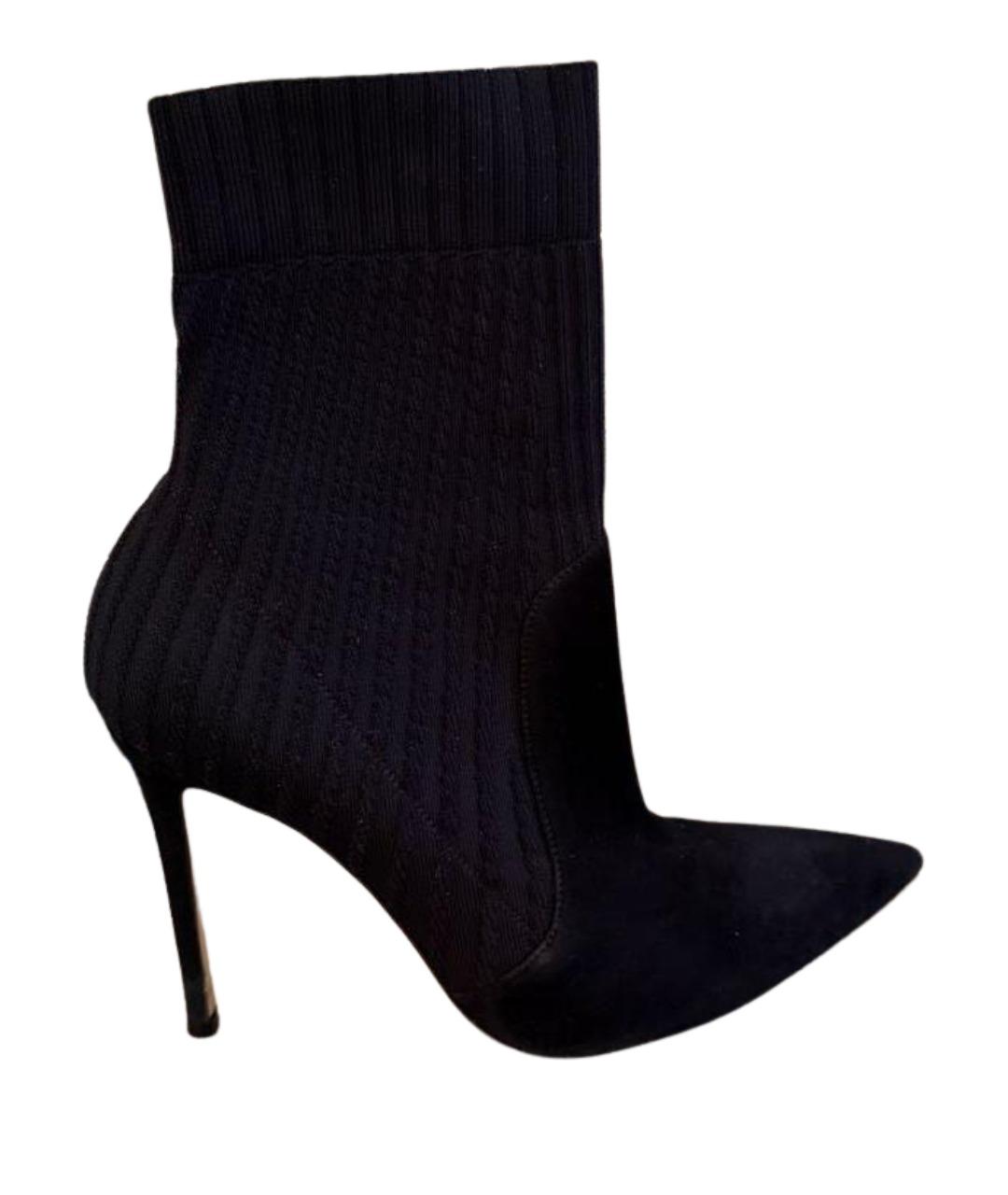 GIANVITO ROSSI Черные текстильные ботильоны, фото 1