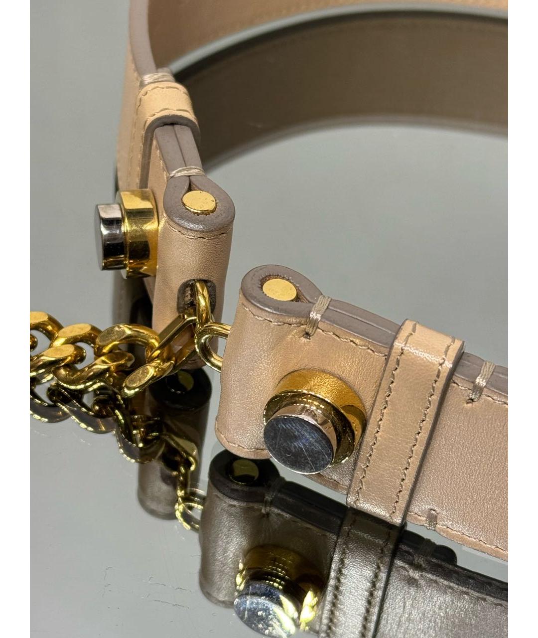 CHLOE Бежевый кожаный ремень, фото 5