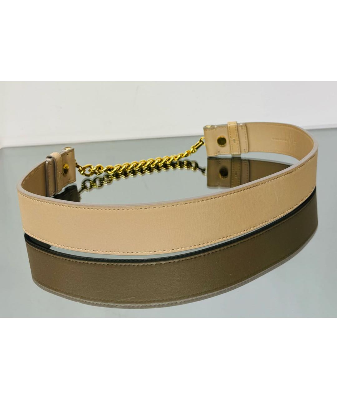 CHLOE Бежевый кожаный ремень, фото 3