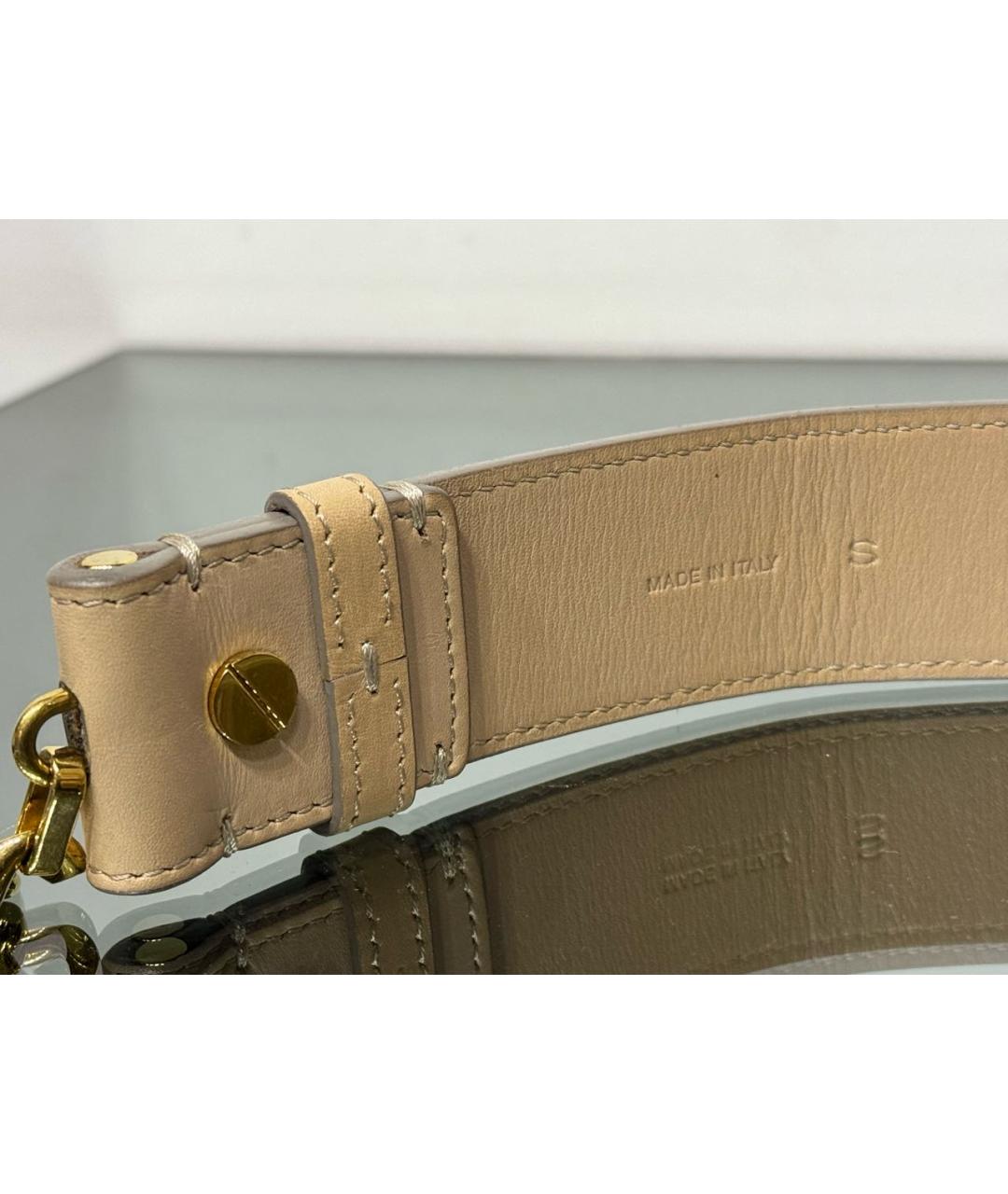 CHLOE Бежевый кожаный ремень, фото 4