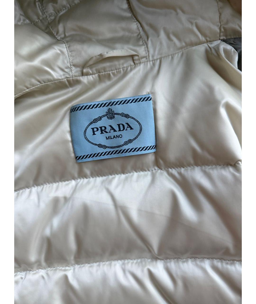 PRADA Антрацитовый полиэстеровый пуховик, фото 3