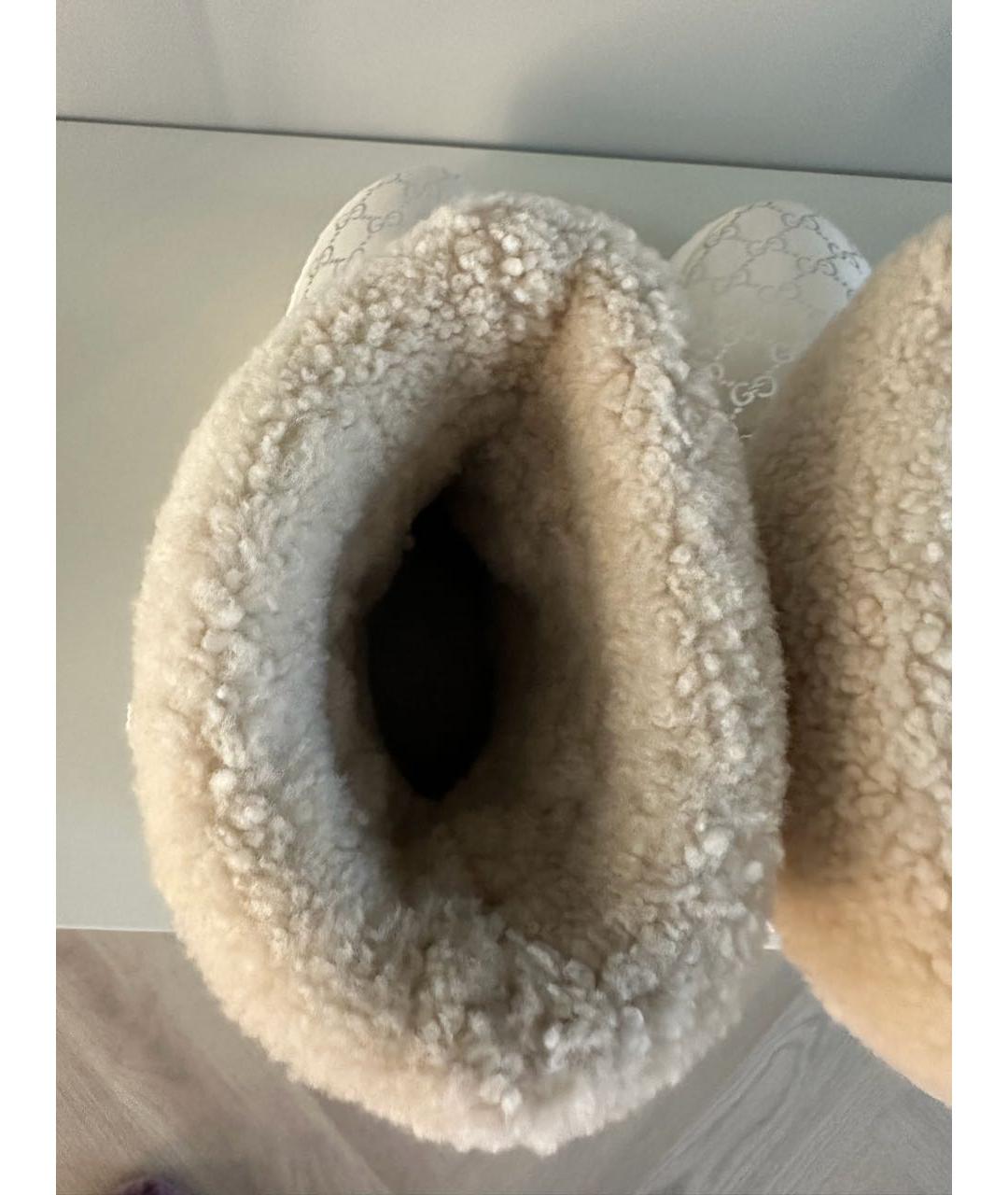 GUCCI Белые текстильные полусапоги, фото 5