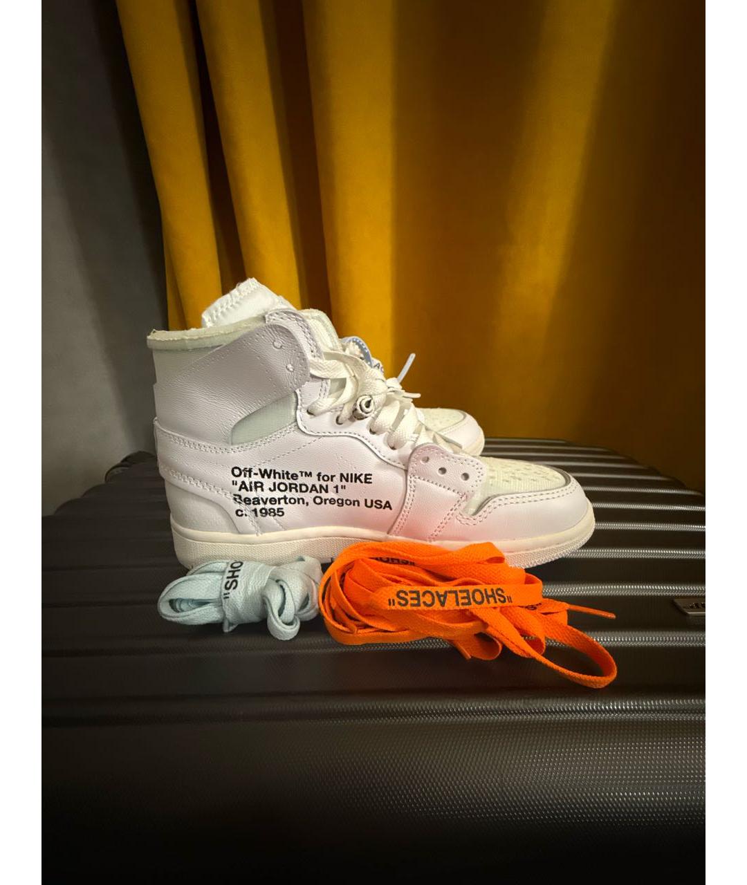 JORDAN Белые кожаные кроссовки, фото 6