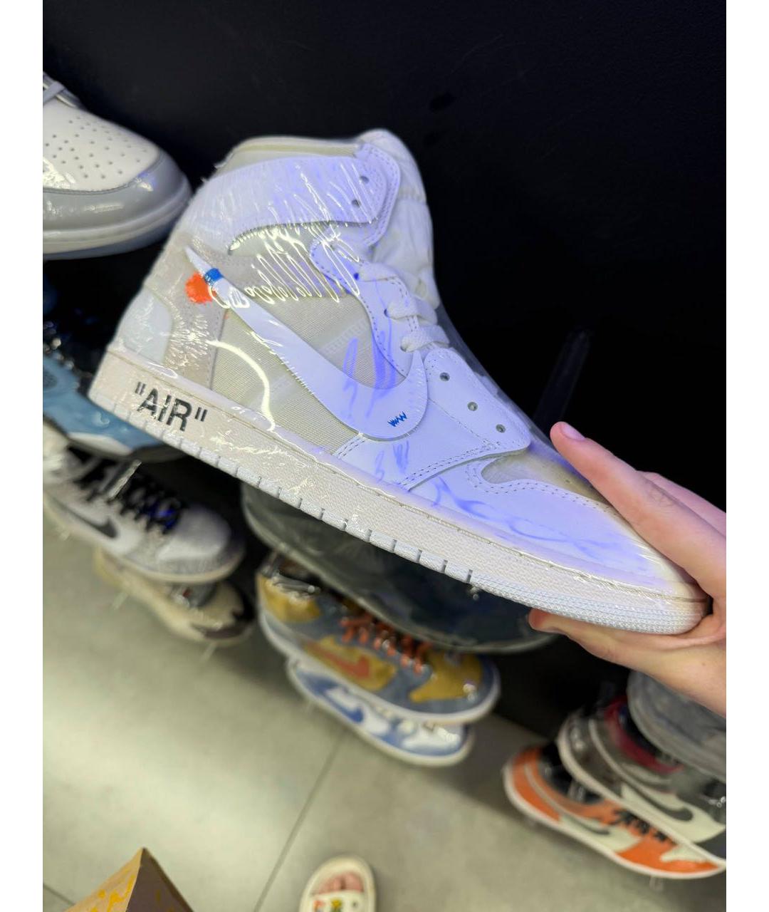 JORDAN Белые кожаные кроссовки, фото 7