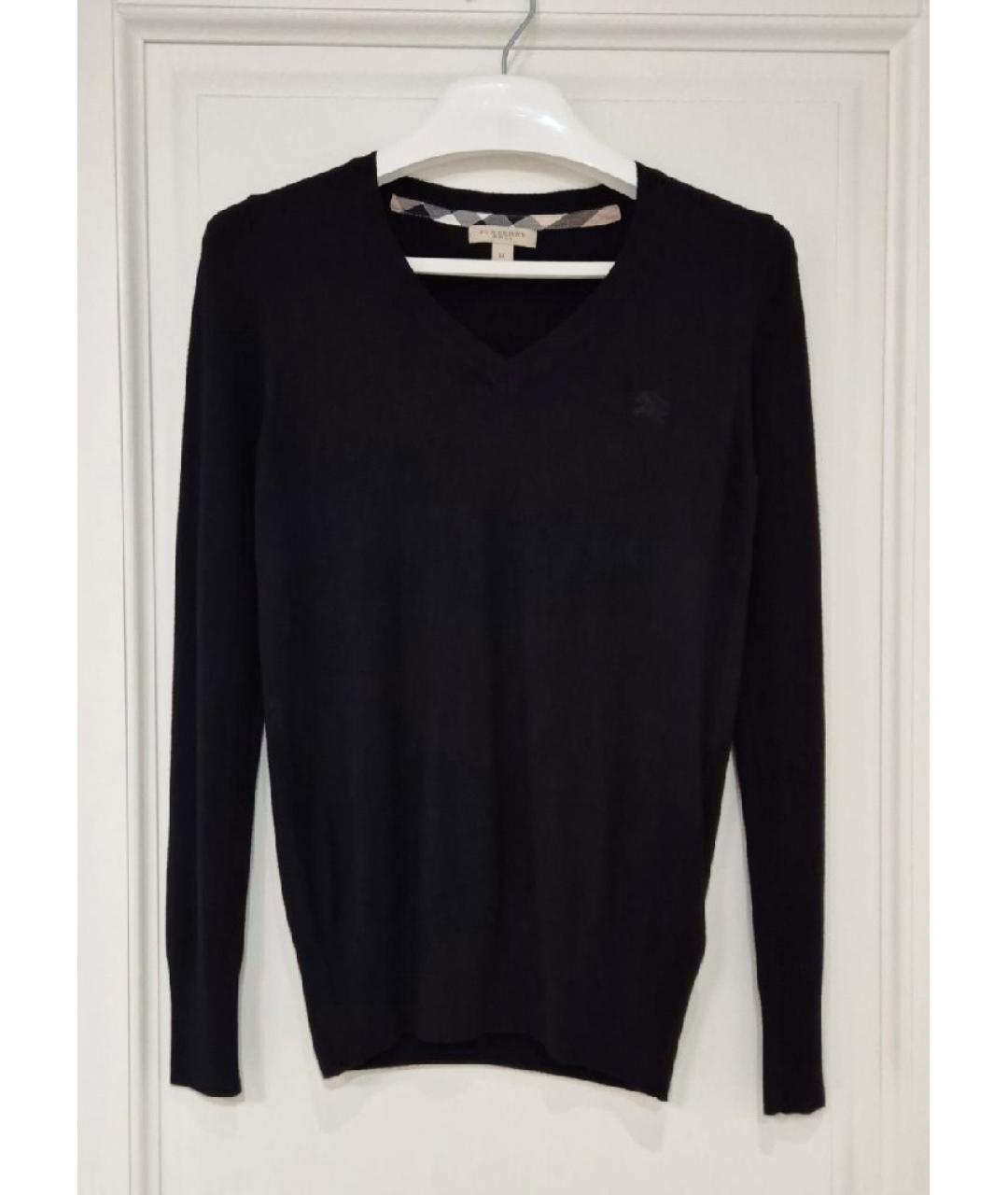 BURBERRY Черный вискозный джемпер / свитер, фото 10