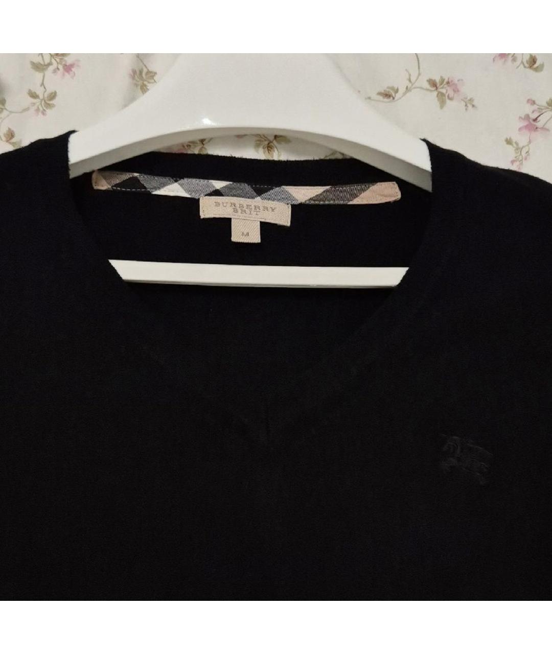 BURBERRY Черный вискозный джемпер / свитер, фото 9