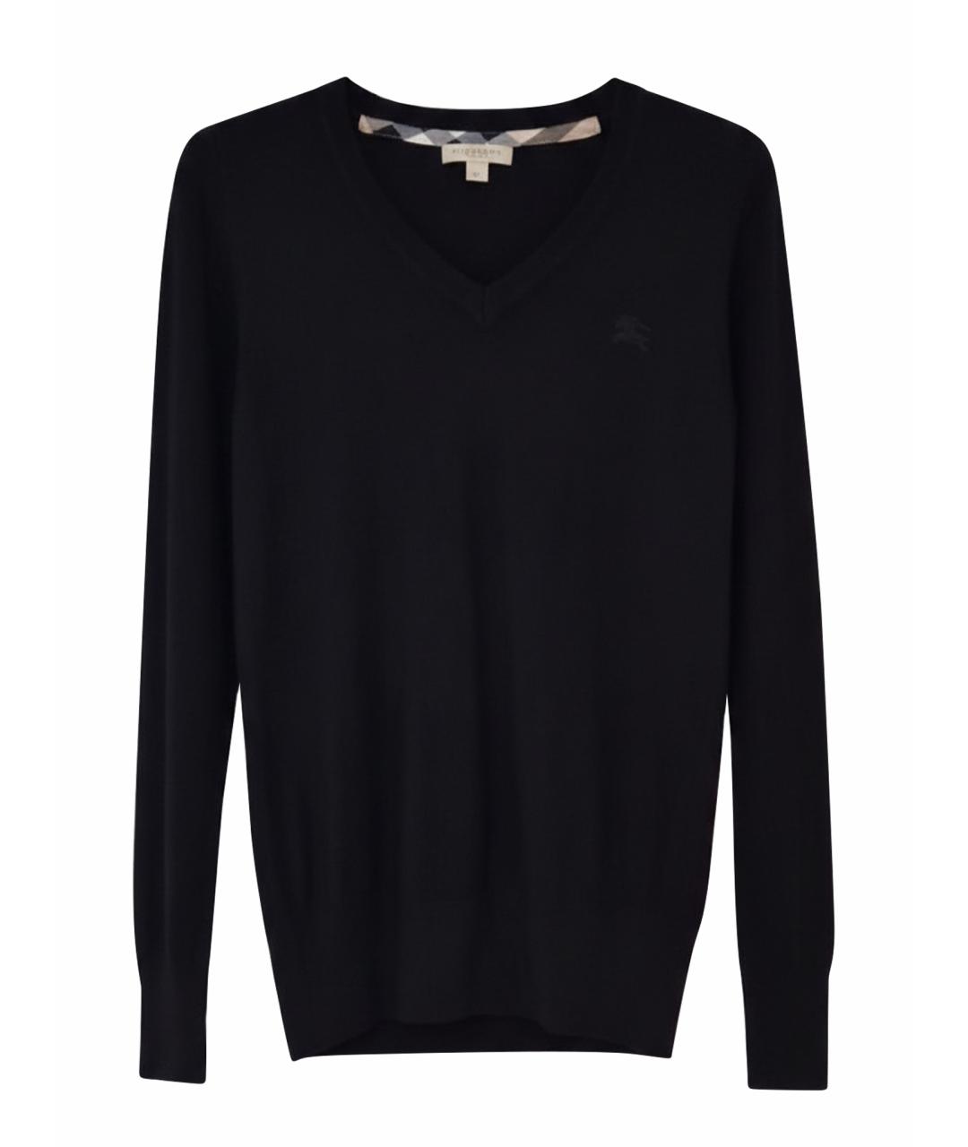 BURBERRY Черный вискозный джемпер / свитер, фото 1