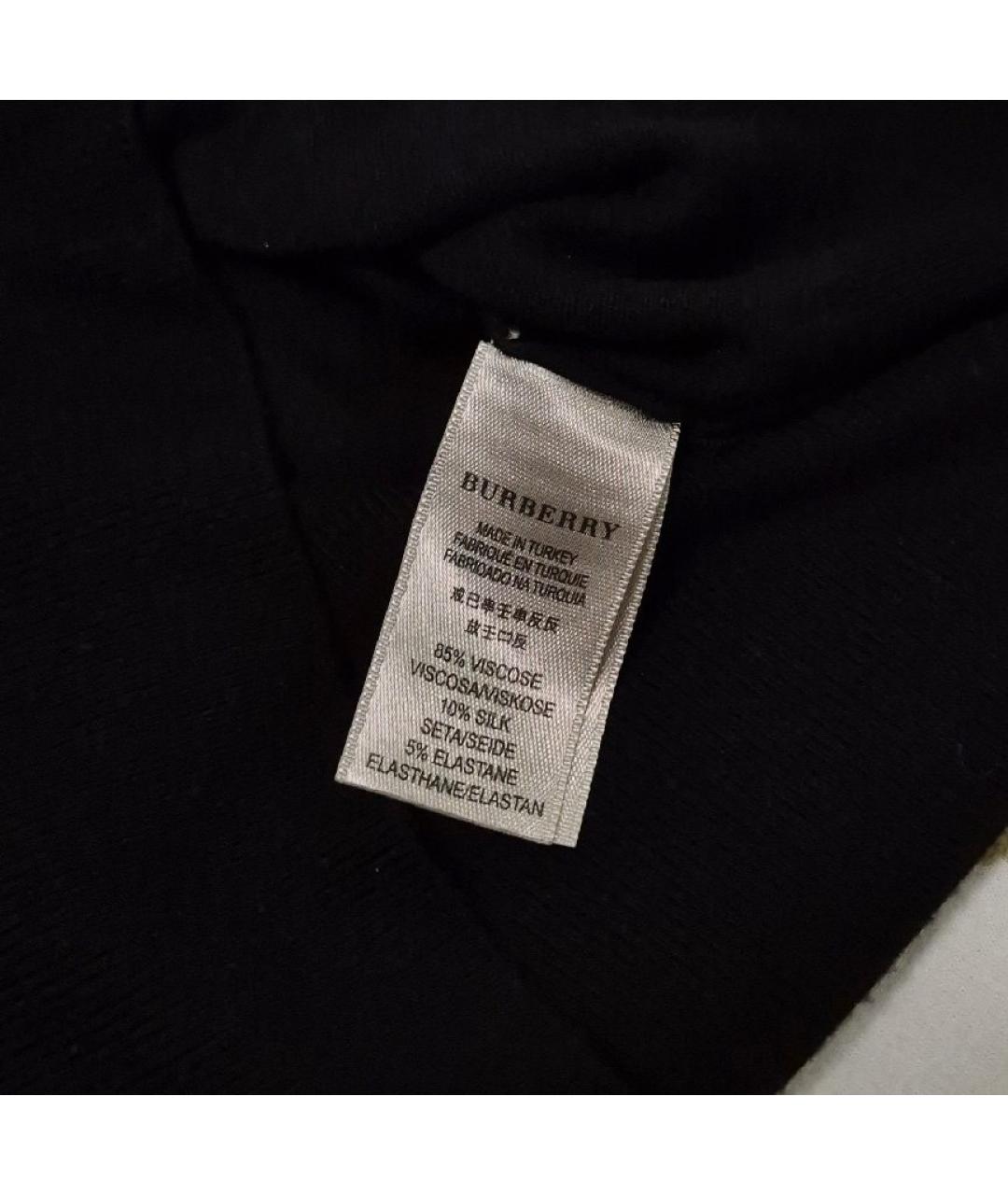 BURBERRY Черный вискозный джемпер / свитер, фото 6