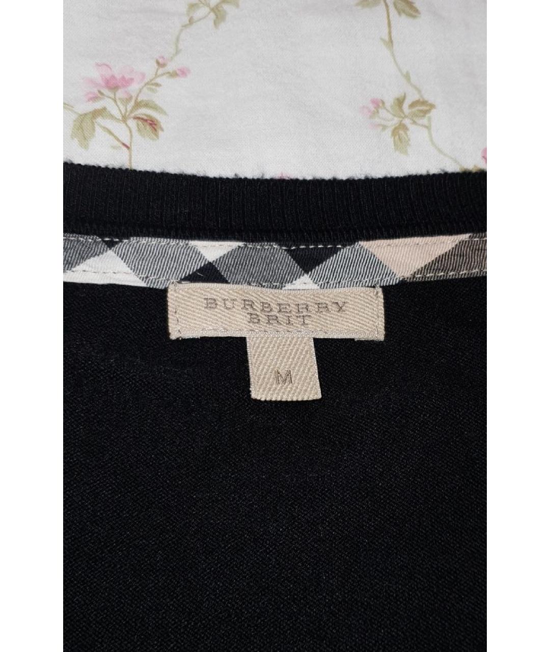 BURBERRY Черный вискозный джемпер / свитер, фото 3