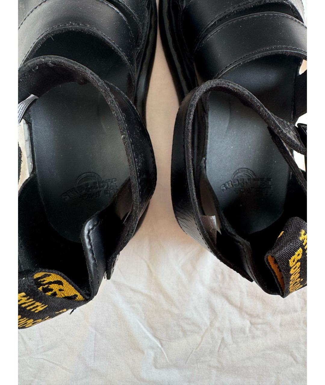 DR. MARTENS Черные кожаные сандалии, фото 6