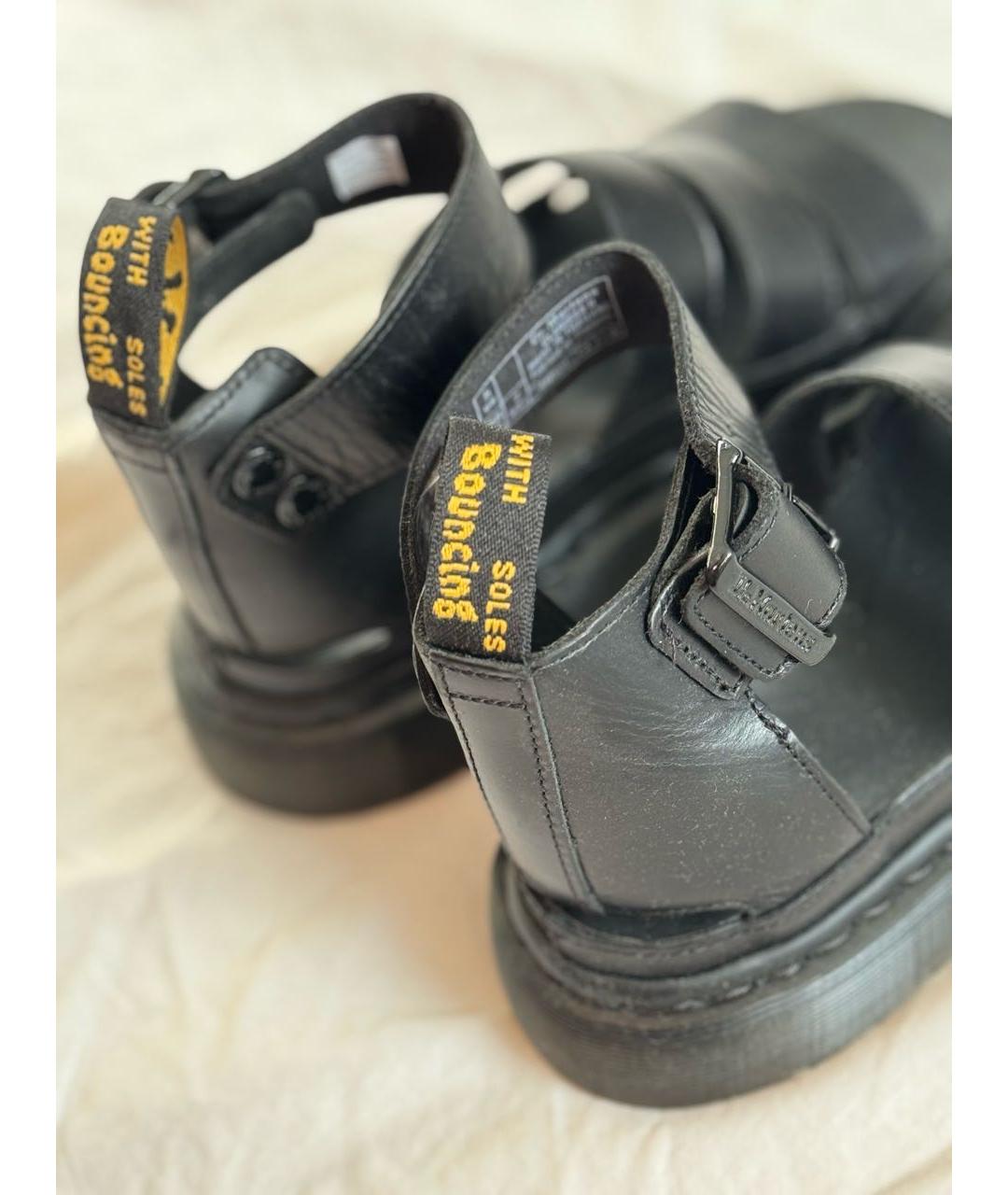 DR. MARTENS Черные кожаные сандалии, фото 7