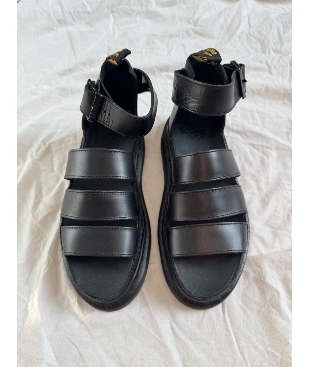 DR. MARTENS Черные кожаные сандалии, фото 2