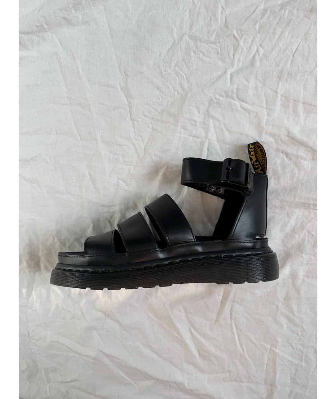 DR. MARTENS Черные кожаные сандалии, фото 9