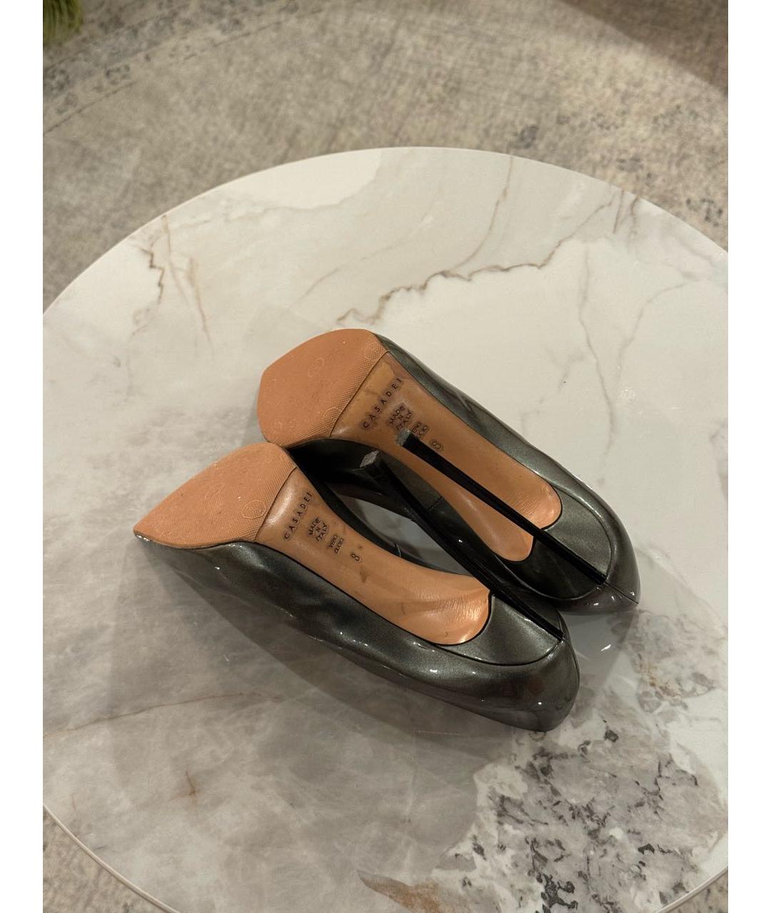 CASADEI Серые кожаные туфли, фото 3